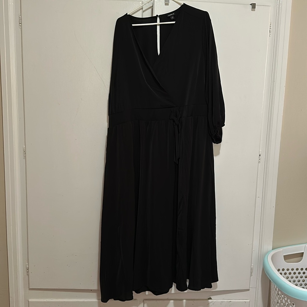 Long Black Dress with 3/4 sleeves
